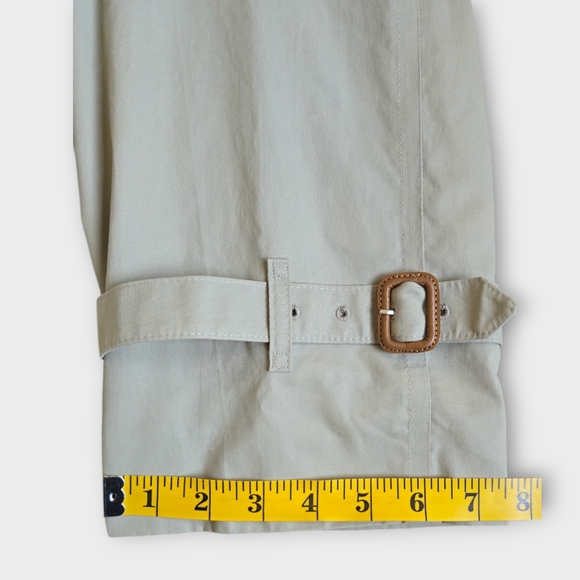 SOLD❤️Burberrys' 46 Mint Regular Mens Long Trench Coat Plaid Lined - Picture 15 of 15